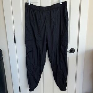 NWT Fabletics Parachute Pants Joggers Black Size XXL/1X 14-16‎